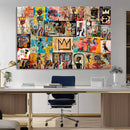Abstract Art Collage Wall Art Canvas Print – Framed, Ready