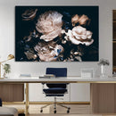 Pink Peonies Flowers Large Canvas Art Print