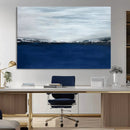 Navy Blue Abstract Wall Art Canvas Print