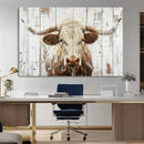 Rustic Longhorn Bull Wall Art Canvas Set – Western-Inspired by MyGreatCanvas | Canvas Wall Art Prints | Photo Prints & Wall Decor