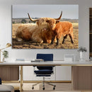 Highland Cow Canvas Wall Art Animal Print for Farm House