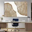 Rustic Brown Tree Ring Wall Art Canvas Print – Framed and