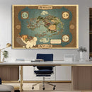 Avatar Wall Art: The Last Airbender Vintage Map - Wall Art