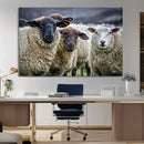 Charming Sheep Portrait Wall Art – Trio of Woolly Companions by MyGreatCanvas | Canvas Wall Art Prints | Photo Prints & Wall Decor
