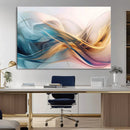 Abstract Flowing Colors Wall Art Canvas Print