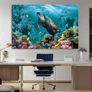 Sea Turtle and Coral Reef Triptych Wall Art – Vibrant by MyGreatCanvas | Canvas Wall Art Prints | Photo Prints & Wall Decor