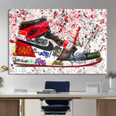Jordan Shoes Graffiti Wall Art Canvas Print- Jordan Graffiti