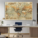 Push Pin World Map Canvas Print – Travel Tracker Wall Art by MyGreatCanvas | Canvas Wall Art Prints | Photo Prints & Wall Decor