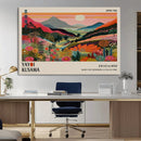 Yayoi Kusama Landscape Canvas Print, Vibrant Floral Mountain by MyGreatCanvas | Canvas Wall Art Prints | Photo Prints & Wall Decor