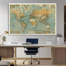 Push Pin World Map Canvas Print – Travel Tracker Wall Art