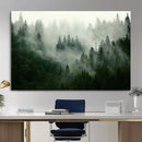 Foggy Forest Wall Art – Tranquil Green Woodland Canvas by MyGreatCanvas | Canvas Wall Art Prints | Photo Prints & Wall Decor