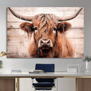 Vintage Scottish Highland Cow Cattle Art Print Farmhouse