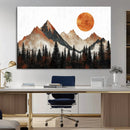 Modern Abstract Mountain Canvas Wall Art Print, Abstract