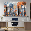 Abstract Winter Landscape Canvas Wall Art Print - Large