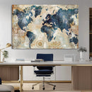 World Map Canvas Print – Framed Wall Art for Couples, by MyGreatCanvas | Canvas Wall Art Prints | Photo Prints & Wall Decor