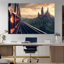 Harry Castle Wall Art Canvas Print, Wizard School Wall Art