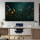 Framed Wildflower Field Wall Art, Framed Vintage Botanical
