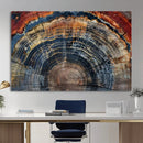 Abstract Tree Ring Wall Art Canvas Print – Colorful Framed