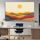 YAYOI KUSAMA Colorful Dot Art Landscape Canvas - Framed by MyGreatCanvas | Canvas Wall Art Prints | Photo Prints & Wall Decor