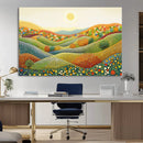 YAYOI KUSAMA Wall Art - Colorful Dot Art Landscape Canvas,
