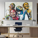 Shai Yossef Style Canvas Art - Joyful African Black Kids by MyGreatCanvas | Canvas Wall Art Prints | Photo Prints & Wall Decor