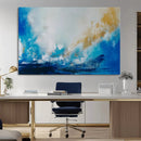 Blue Abstract Print - Dynamic Ocean-Inspired Canvas Wall Art