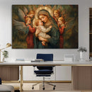 Mary Jesus Canvas Wall Art Print - Madonna and Child with