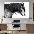 Majestic Horse Wall Art – Framed Black White Portrait Canvas by MyGreatCanvas | Canvas Wall Art Prints | Photo Prints & Wall Decor