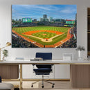 Wrigley Field Chicago Cubs Panoramic Canvas Print –