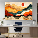 Mid Century Wall Art Print  - Abstract Woodland Print -