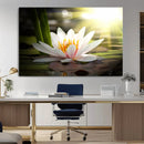 Lotus Flower Wall Art Canvas Print, Water Lily Large Wall