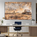 Rustic Farmhouse Wall Art Canvas Print | Barn and Field
