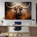 Highland Bull Canvas Abstract Canvas Wall Art Print –