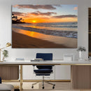 Sunset Wall Art Print - Stunning Beach Sunset Canvas Artwork