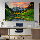 Maroon Bells Lake Wall Art Canvas Print – Framed Majestic