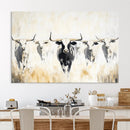 Texas Longhorn Wall Art Canvas Print – Rustic Western Bull