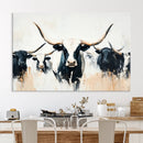 Texas Longhorn Wall Art Canvas Print – Majestic Horned Bull