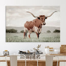 Texas Longhorn Wall Art Canvas Print – Framed Spotted Cattle by MyGreatCanvas | Canvas Wall Art Prints | Photo Prints & Wall Decor