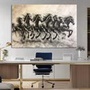 Running Horses Wall Art Canvas Print – Framed Monochrome by MyGreatCanvas | Canvas Wall Art Prints | Photo Prints & Wall Decor