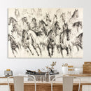 Running Horses Wall Art Canvas Print – Framed Galloping Herd