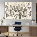 Abstract Horse Wall Art Canvas Print – Framed Horse Sketch by MyGreatCanvas | Canvas Wall Art Prints | Photo Prints & Wall Decor