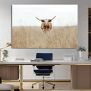 Texas Longhorn Wall Art Canvas Print – Framed Lone Cattle by MyGreatCanvas | Canvas Wall Art Prints | Photo Prints & Wall Decor