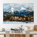 Grand Teton Park Wall Art Canvas Print – Framed Alpine Lake