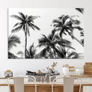 Palm Wall Art Canvas Print – Framed Monochrome Tropical