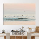 Pastel Ocean Wall Art Canvas Print – Framed Soft Sunset Calm
