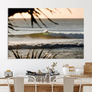 Sunset Surf Wall Art Canvas Print – Framed Golden Hour Waves