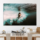 Vibrant Aquatic Motion Wall Art Canvas Print – Framed
