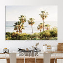 California Coast Palm Trees Wall Art Canvas Print – Framed