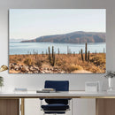 Desert Lake Wall Art – Framed Cactus Mountain Canvas by MyGreatCanvas | Canvas Wall Art Prints | Photo Prints & Wall Decor