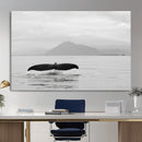 Whale Tail Wall Art – Framed Black White Ocean Canvas by MyGreatCanvas | Canvas Wall Art Prints | Photo Prints & Wall Decor